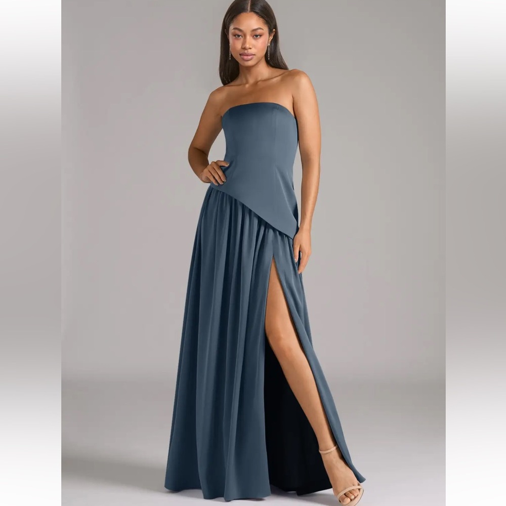 Azazie Adeline - Stretch Satin Bridesmaid Dress – Twilight – Size 10